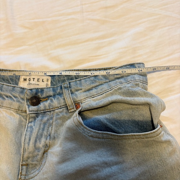 Motel Rocks Low Rise Parallel Jeans in Arctic Blue - Picture 9 of 11